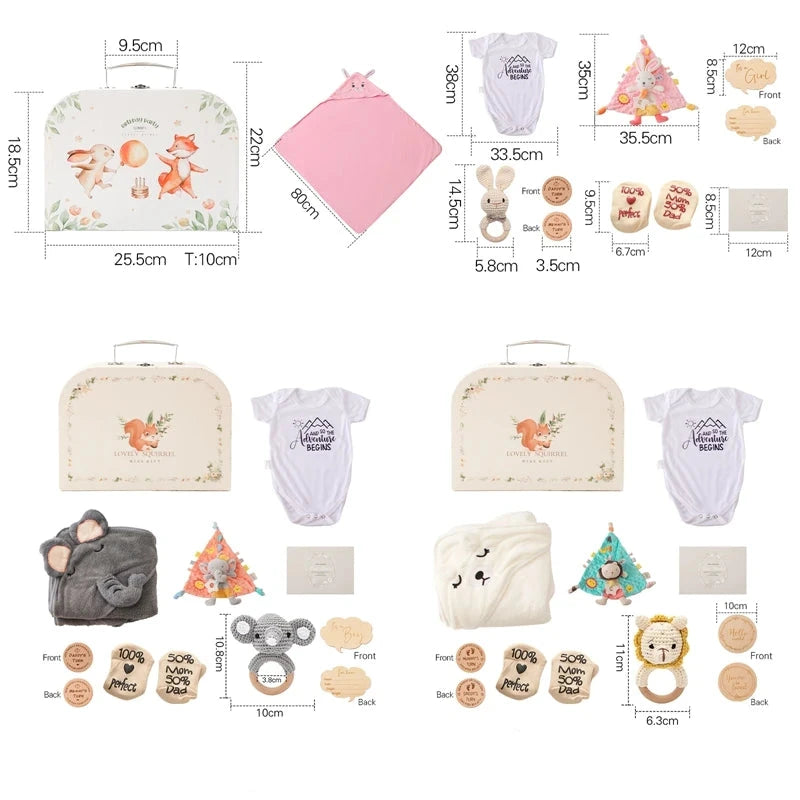 Coffret cadeau de naissance et shower de bébé Petite Mallette