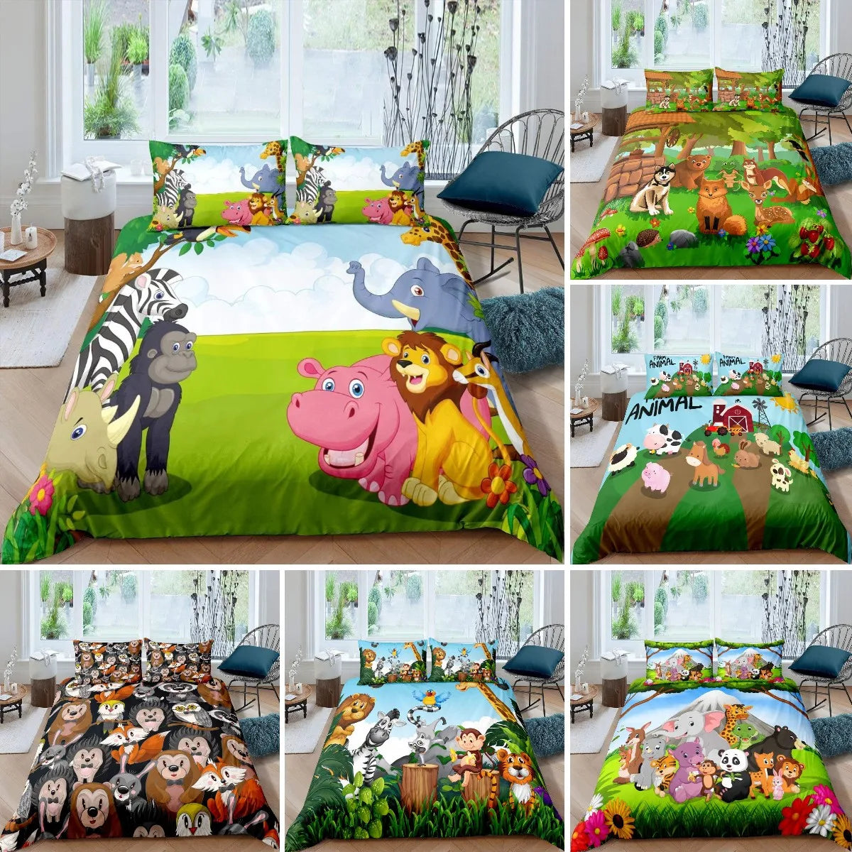 Ensemble de literie Animaux Jungle