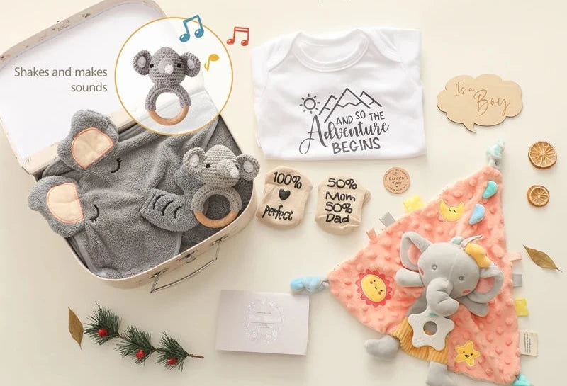 Coffret cadeau de naissance et shower de bébé Petite Mallette