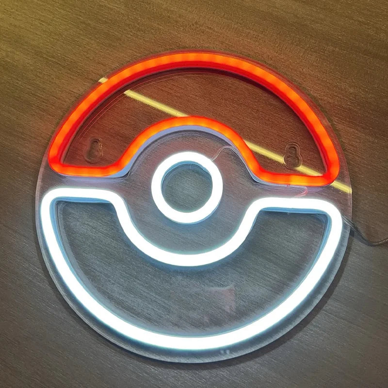 Enseigne Lumineuse LED Sphère Poke Ball