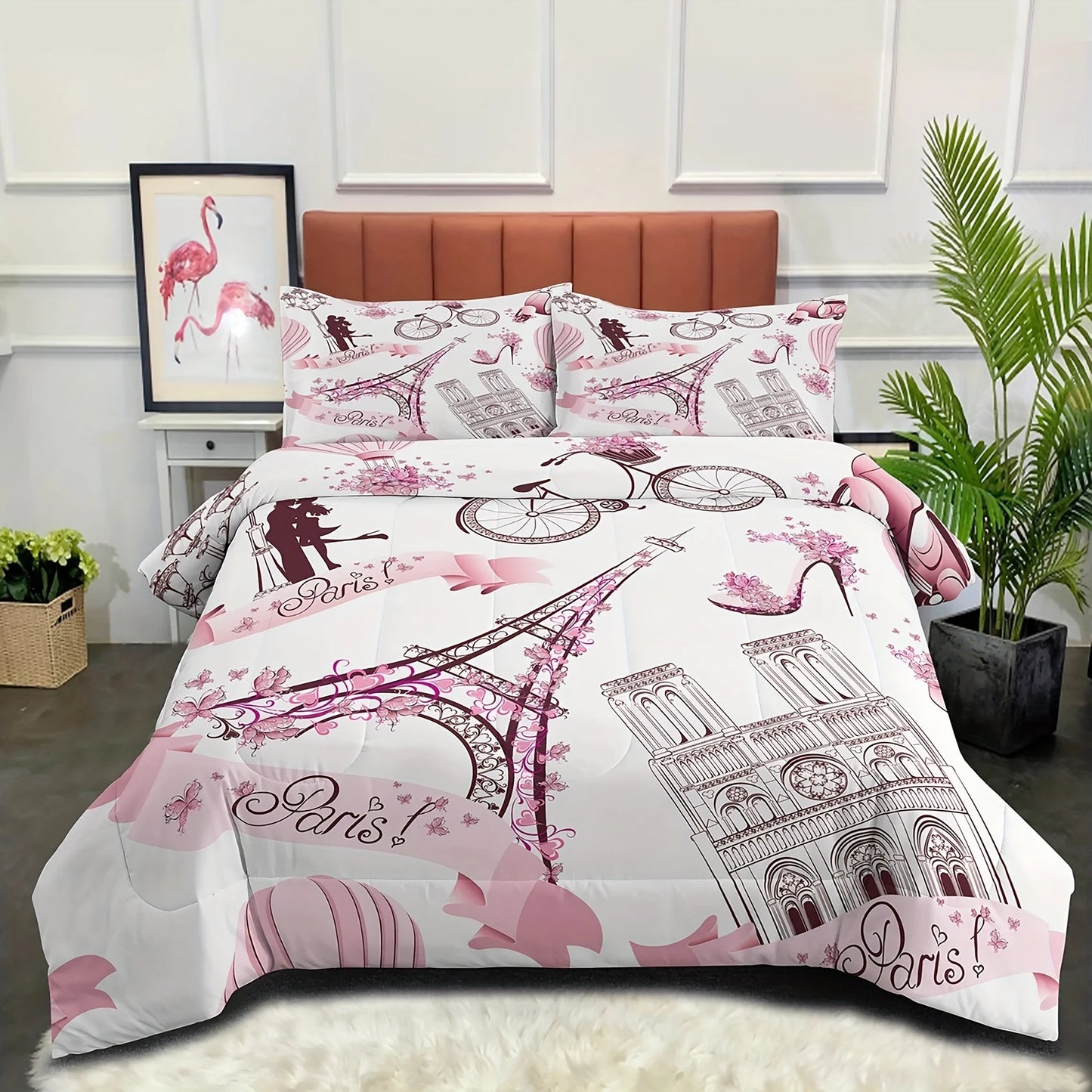 Ensemble de lit Romantic Eiffel Tower Bedding Set