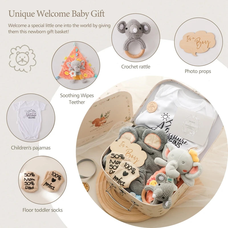 Coffret cadeau de naissance et shower de bébé Petite Mallette