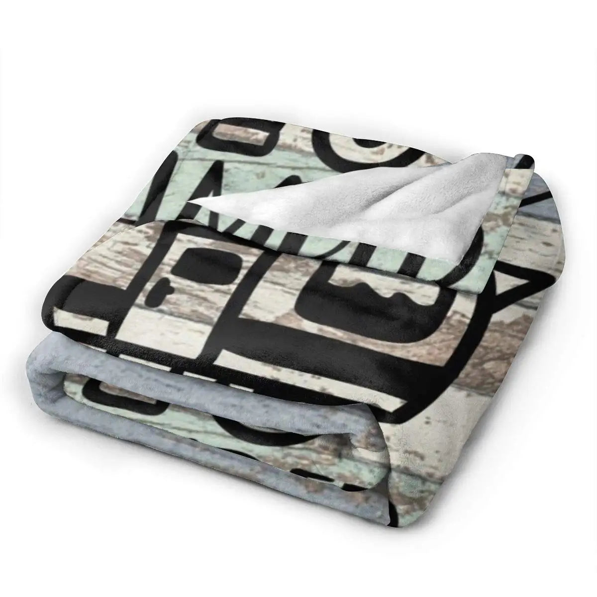 Couverture Flanelle Happy Camper Sherpa