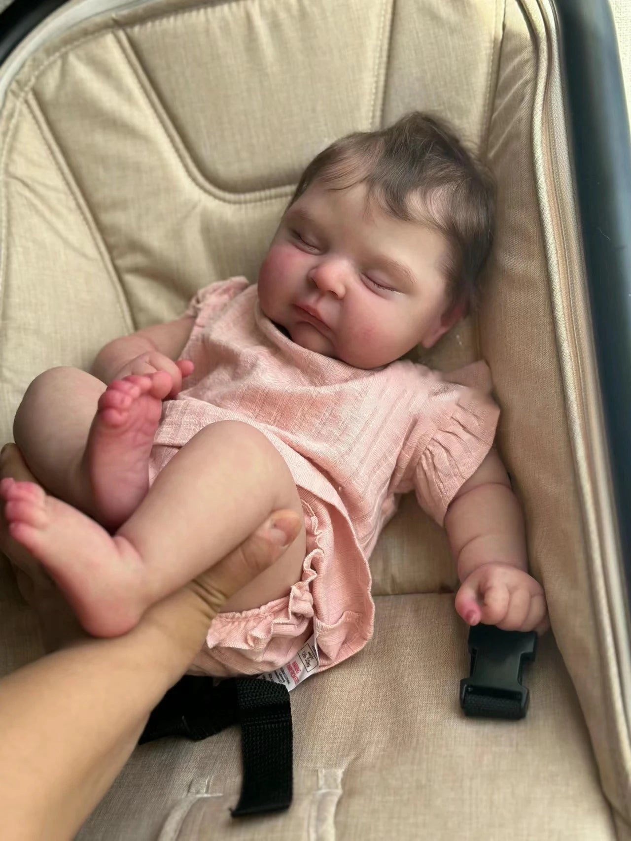 Poupée Soft Body Reborn Sleeping Baby Peach 49cm