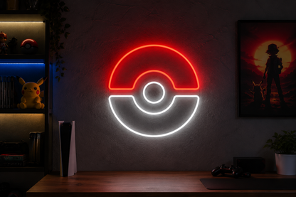 Enseigne Lumineuse LED Sphère Poke Ball