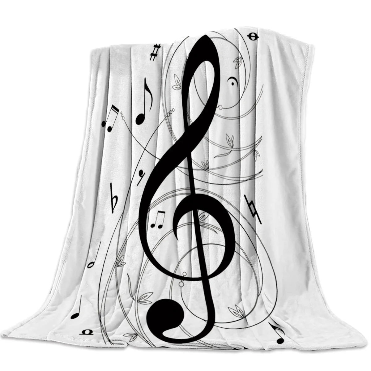 Couverture Polaire Clef de Sol Treble Clef Blanket