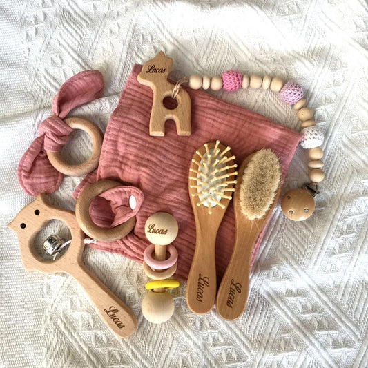 Coffret cadeau de naissance et shower de bébé Personnalisable