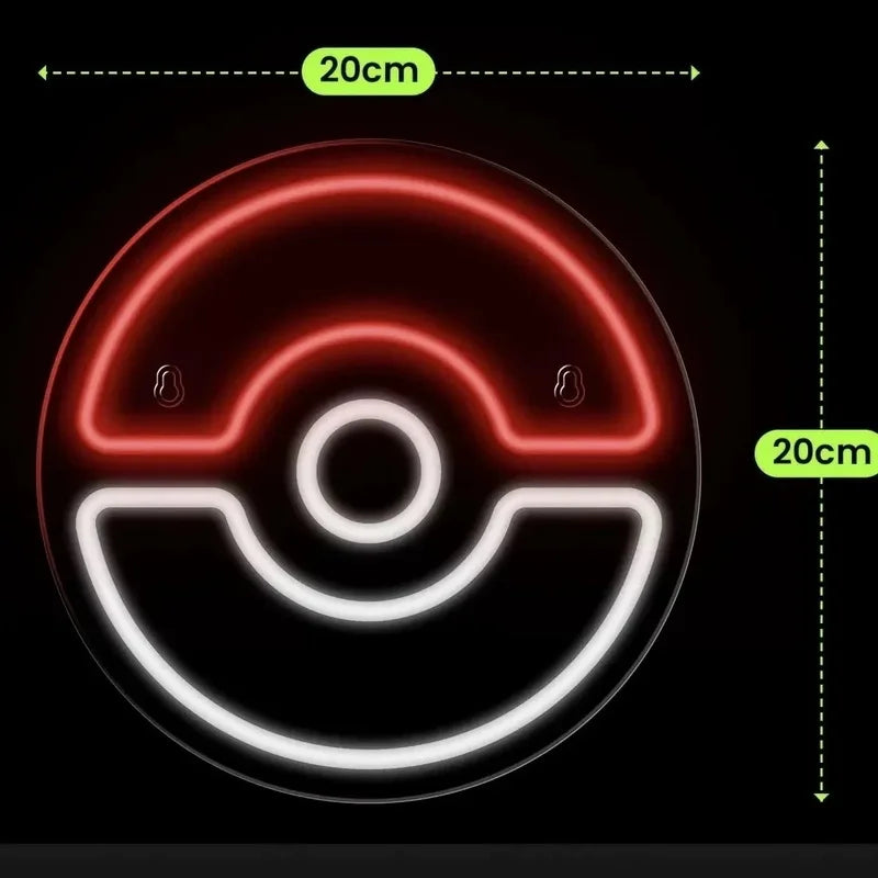 Enseigne Lumineuse LED Sphère Poke Ball