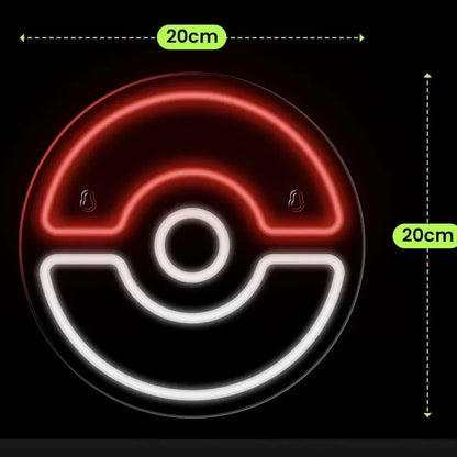 Enseigne Lumineuse LED Sphère Poke Ball
