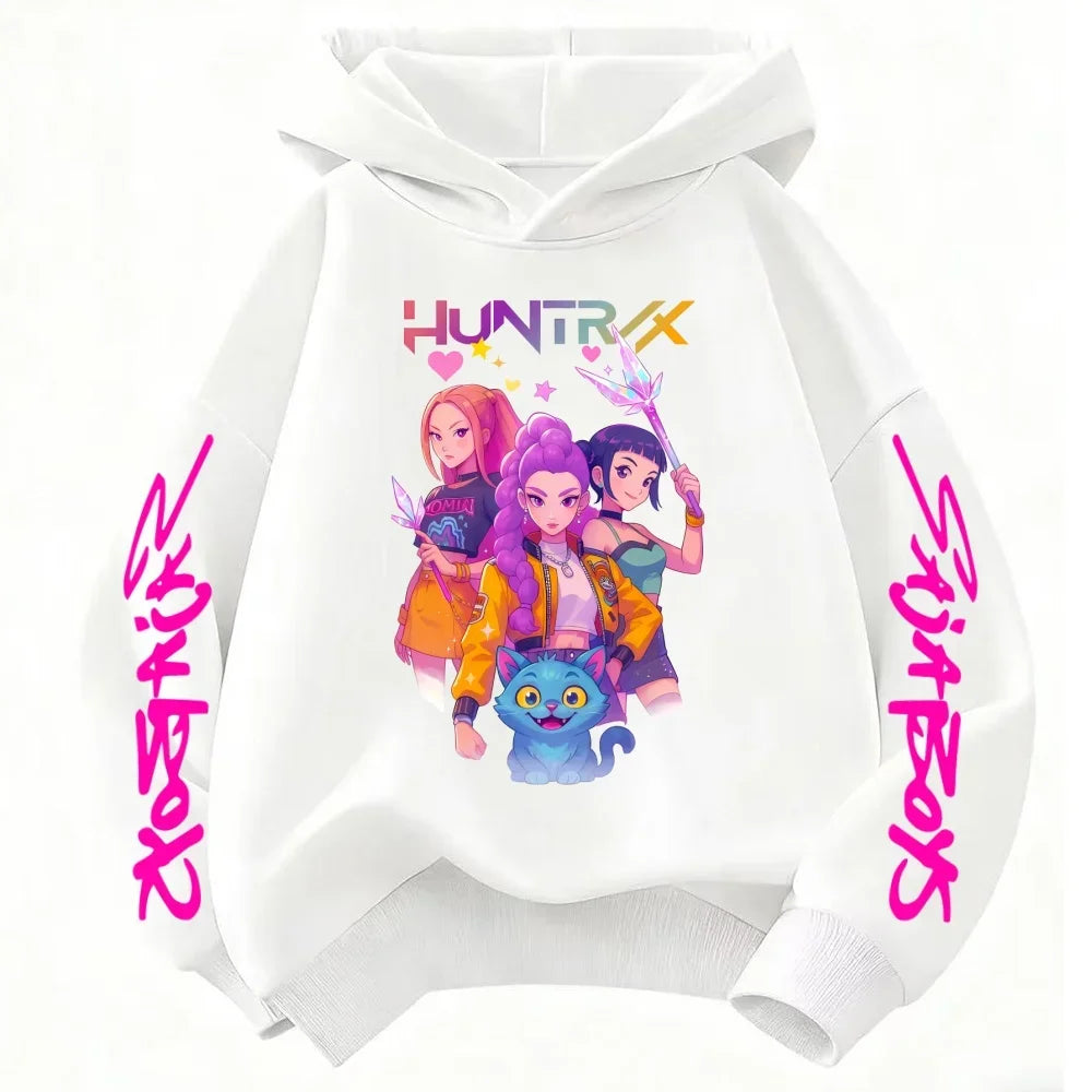 Hoodie Pop Hunter Fantasy pour Enfant – Chandail Anime à Capuchon