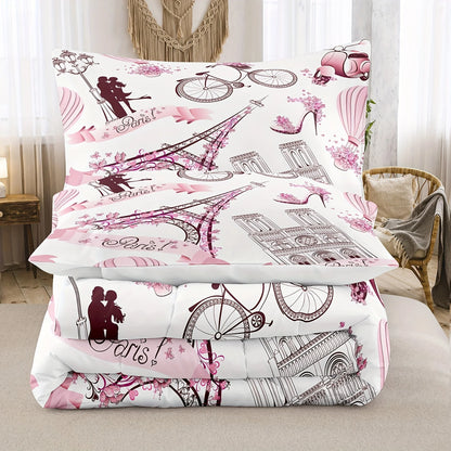 Ensemble de lit Romantic Eiffel Tower Bedding Set