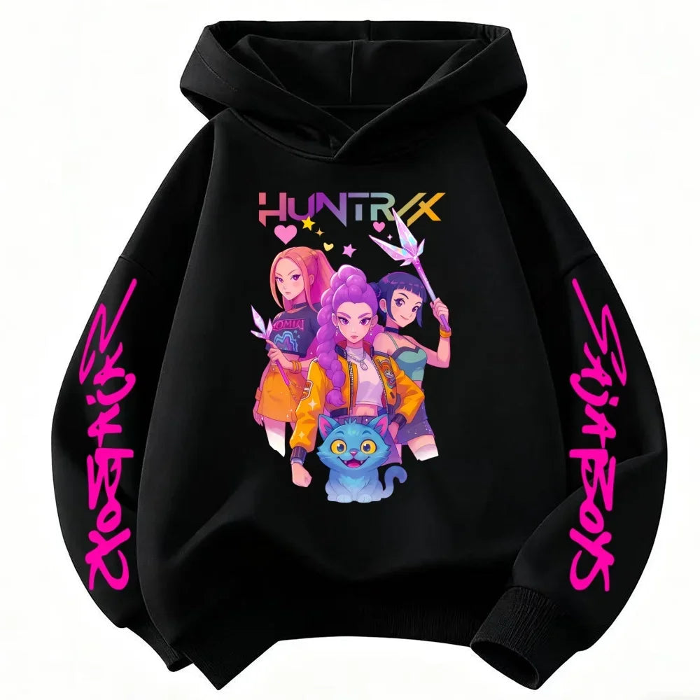 Hoodie Pop Hunter Fantasy pour Enfant – Chandail Anime à Capuchon