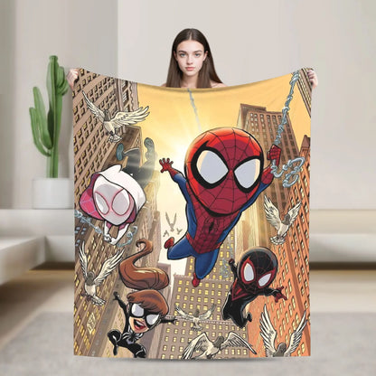 Spidey and Friends Blanket – Soft Children's Throw for Bed and Sofa