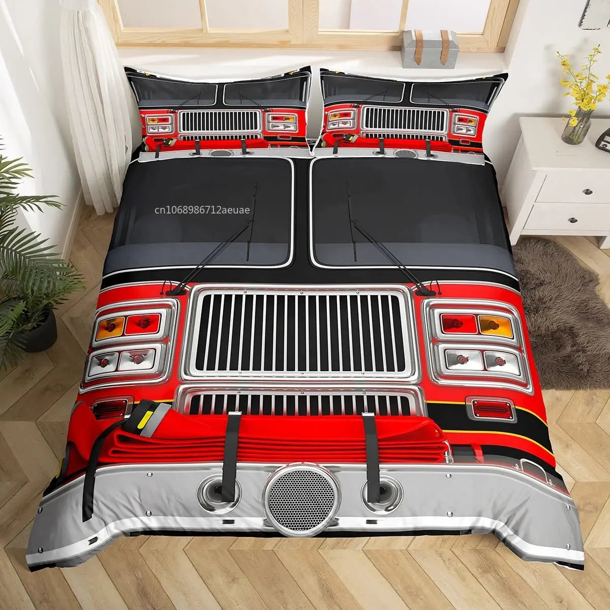 Ensemble de literie Pompiers Firefighter Truck Bedding Set