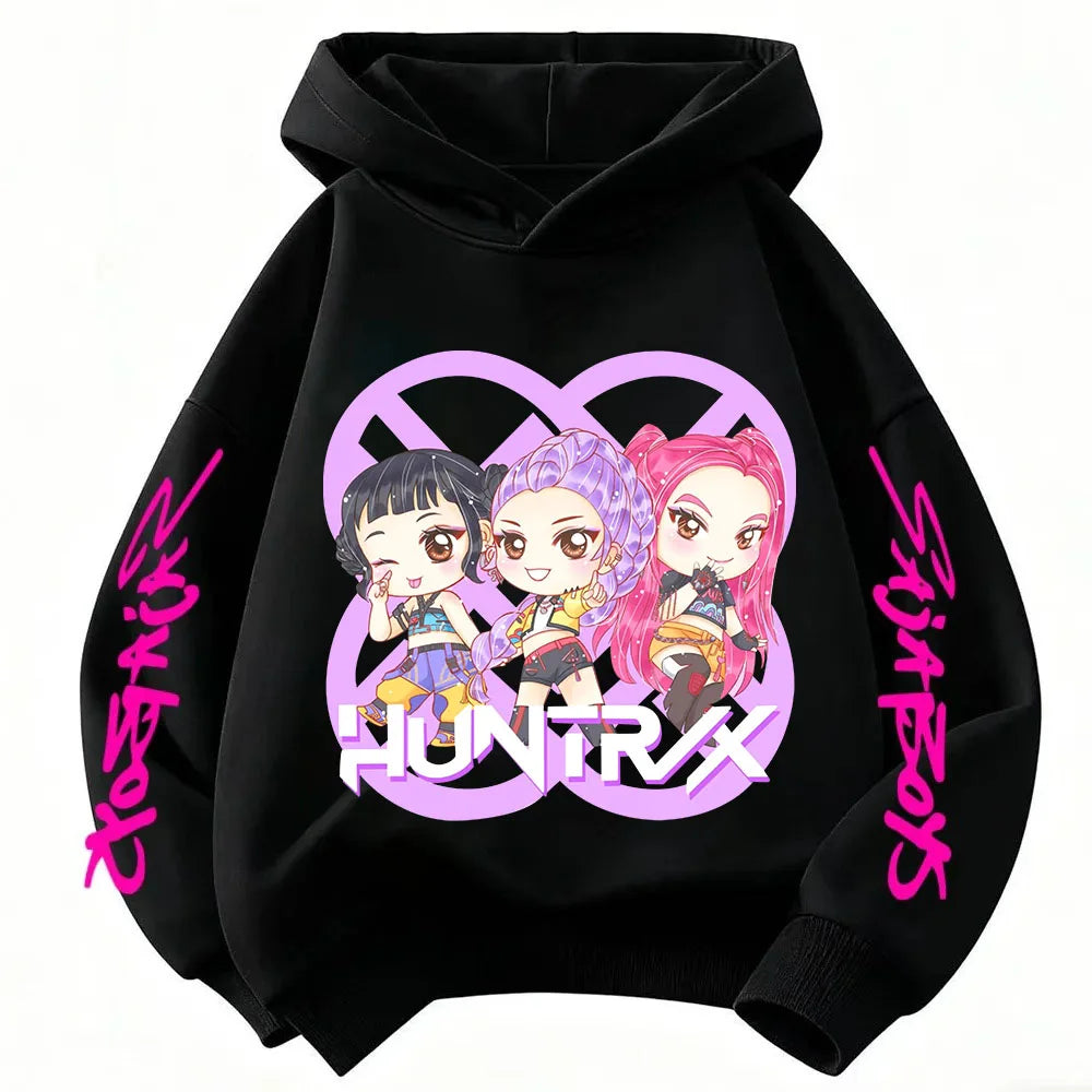 Hoodie Pop Hunter Fantasy pour Enfant – Chandail Anime à Capuchon
