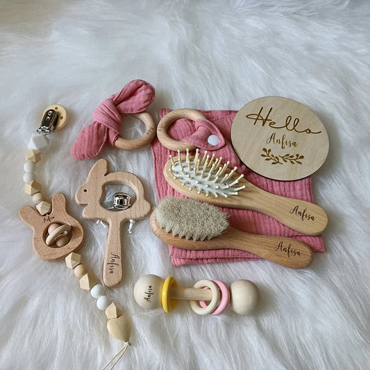 Coffret cadeau de naissance et shower de bébé Personnalisable Rabbit