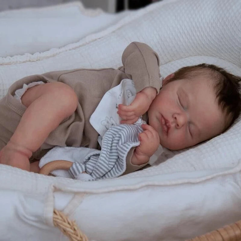 Poupée Reborn Full Body Silicone Doll Boy Mikey 49cm