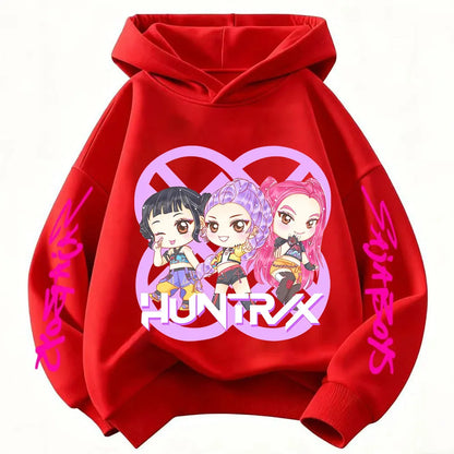 Hoodie Pop Hunter Fantasy pour Enfant – Chandail Anime à Capuchon