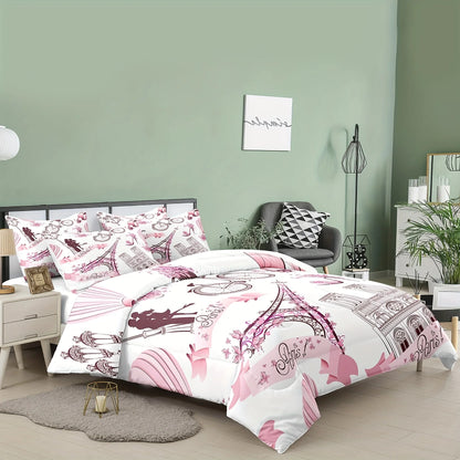 Ensemble de lit Romantic Eiffel Tower Bedding Set