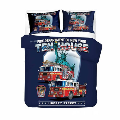 Ensemble de literie Pompiers Firefighter Truck Bedding Set