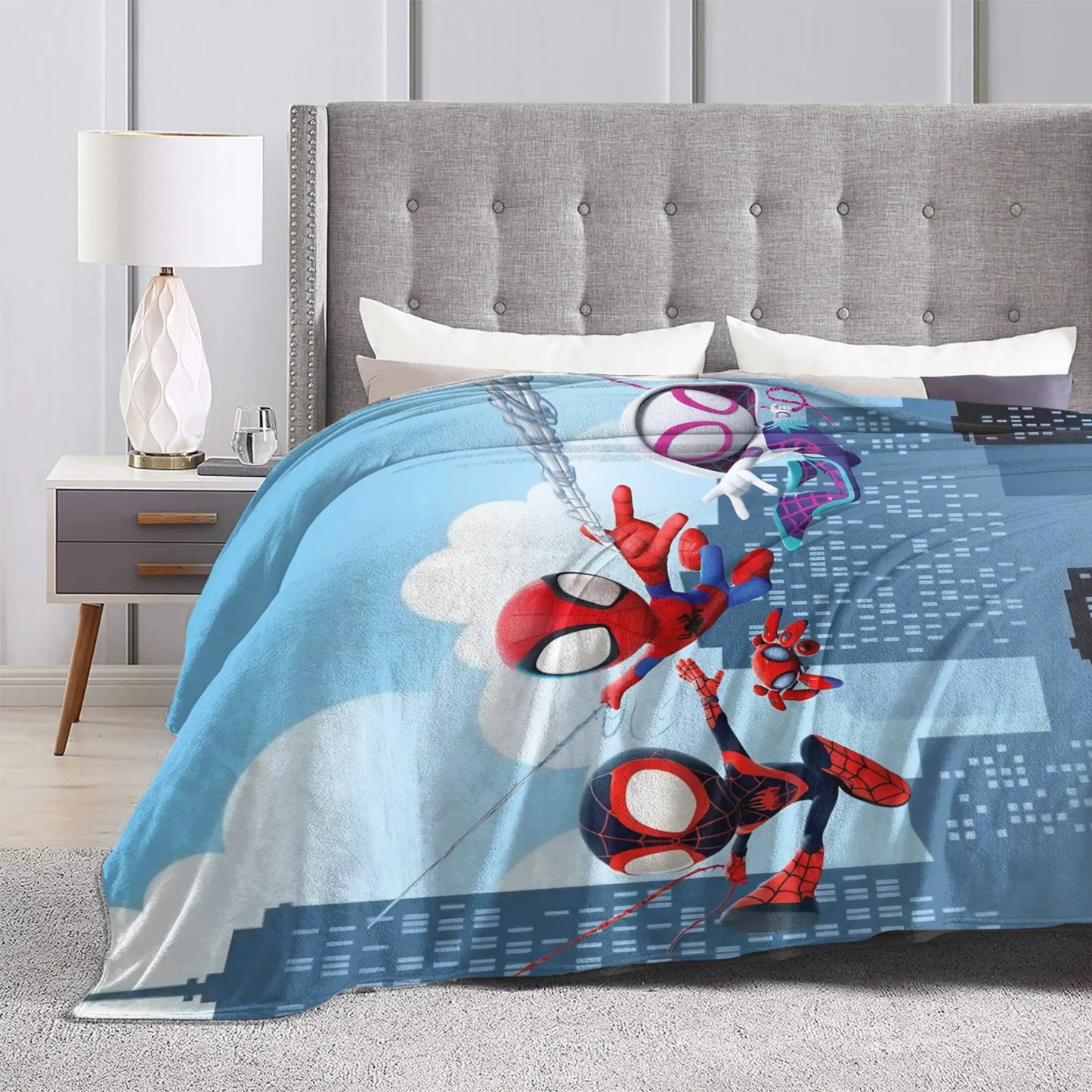 Spidey and Friends Blanket – Soft Children's Throw for Bed and Sofa