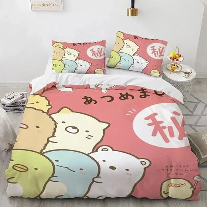 Kawaii Anime Bedding Set S-Sumiko Gurash
