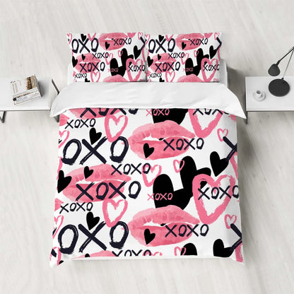 Ensemble de lit Black Heart Love Bedding Set