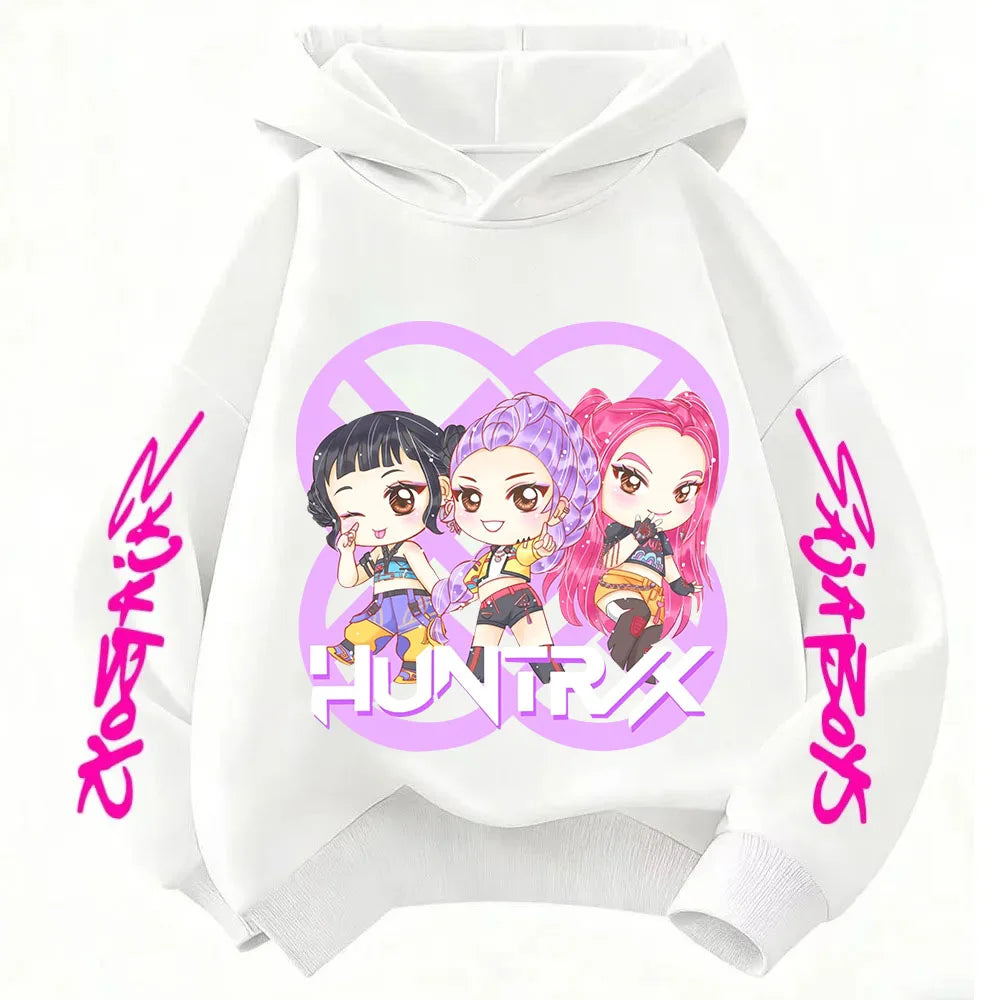 Hoodie Pop Hunter Fantasy pour Enfant – Chandail Anime à Capuchon