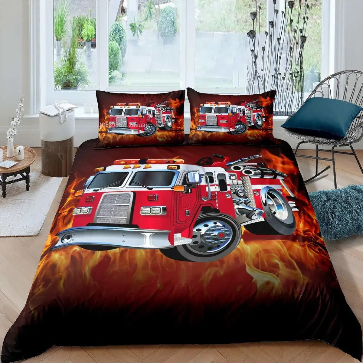 Ensemble de literie Pompiers Firefighter Truck Bedding Set