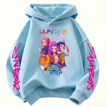 Hoodie Pop Hunter Fantasy pour Enfant – Chandail Anime à Capuchon
