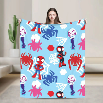Spidey and Friends Blanket – Soft Children's Throw for Bed and Sofa