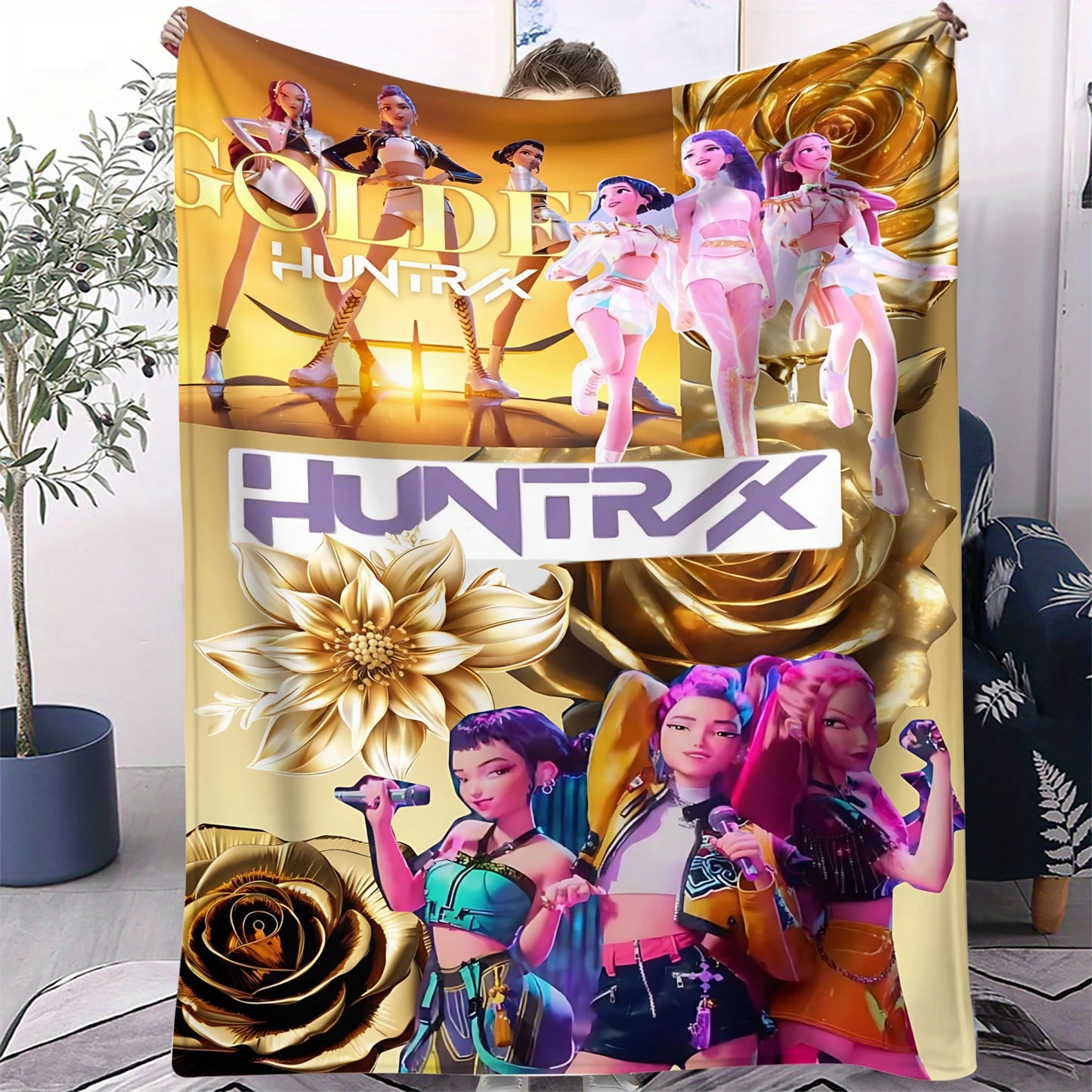 Couverture Pop Hunter Fantasy – Jeté Anime Doux et Confortable