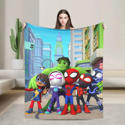 Spidey and Friends Blanket – Soft Children's Throw for Bed and Sofa