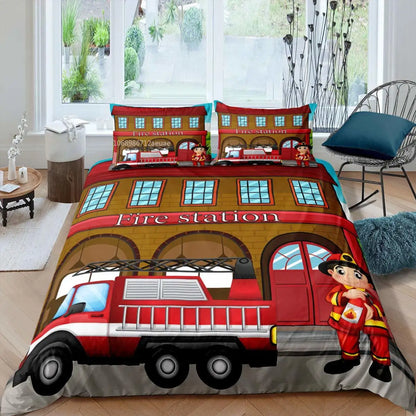 Ensemble de literie Pompiers Firefighter Truck Bedding Set