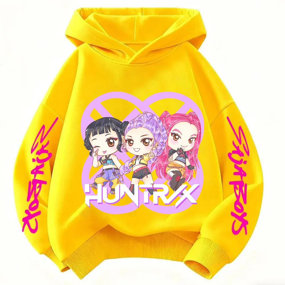 Hoodie Pop Hunter Fantasy pour Enfant – Chandail Anime à Capuchon