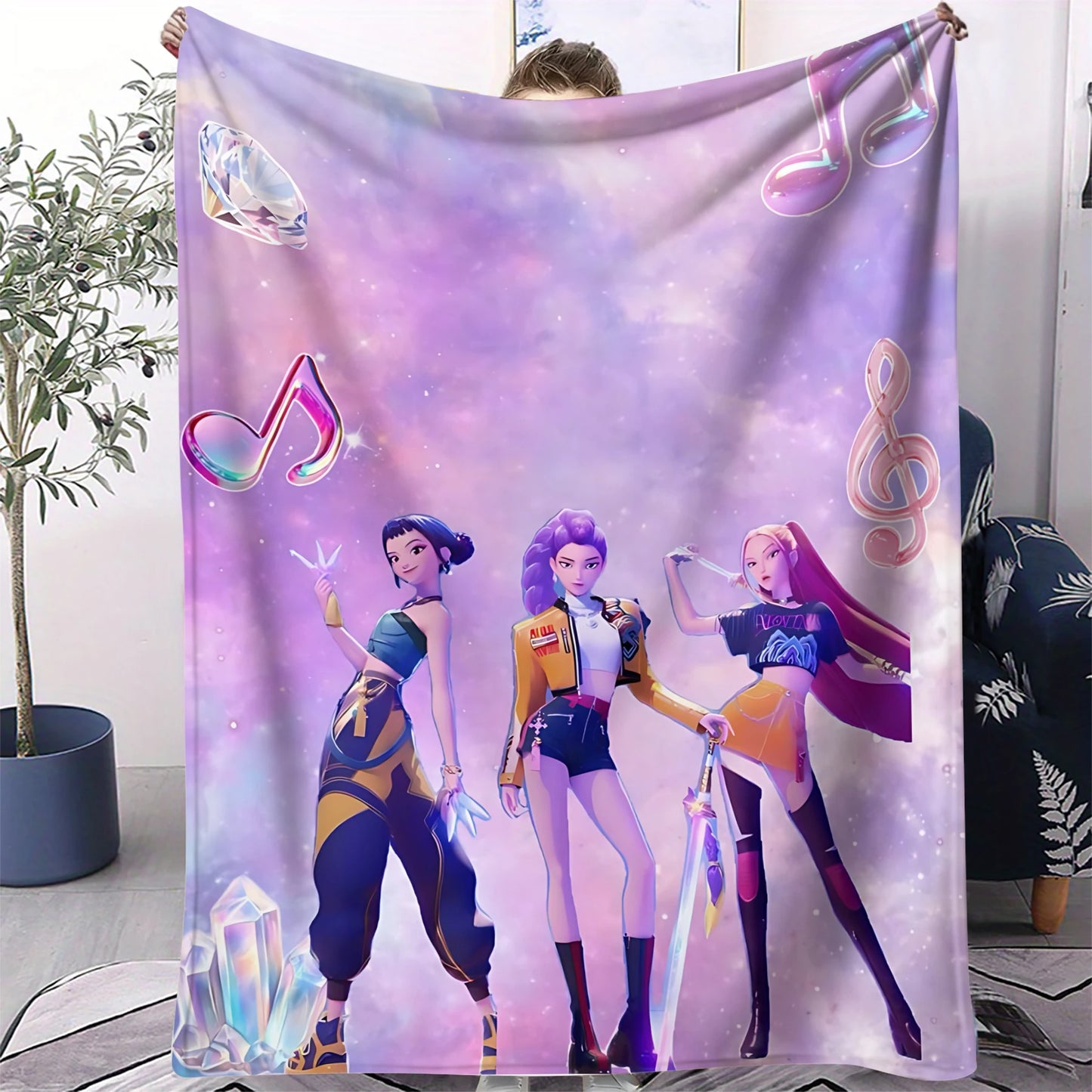 Couverture Pop Hunter Fantasy – Jeté Anime Doux et Confortable