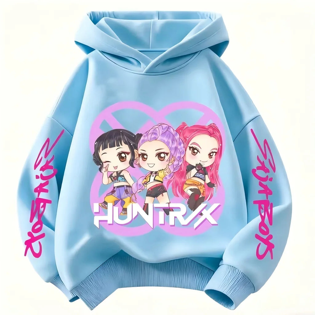 Hoodie Pop Hunter Fantasy pour Enfant – Chandail Anime à Capuchon