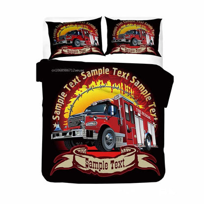 Ensemble de literie Pompiers Firefighter Truck Bedding Set