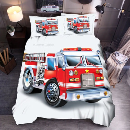 Ensemble de literie Pompiers Firefighter Truck Bedding Set