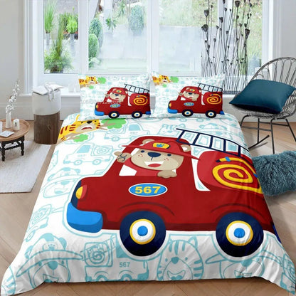 Ensemble de literie Pompiers Firefighter Truck Bedding Set