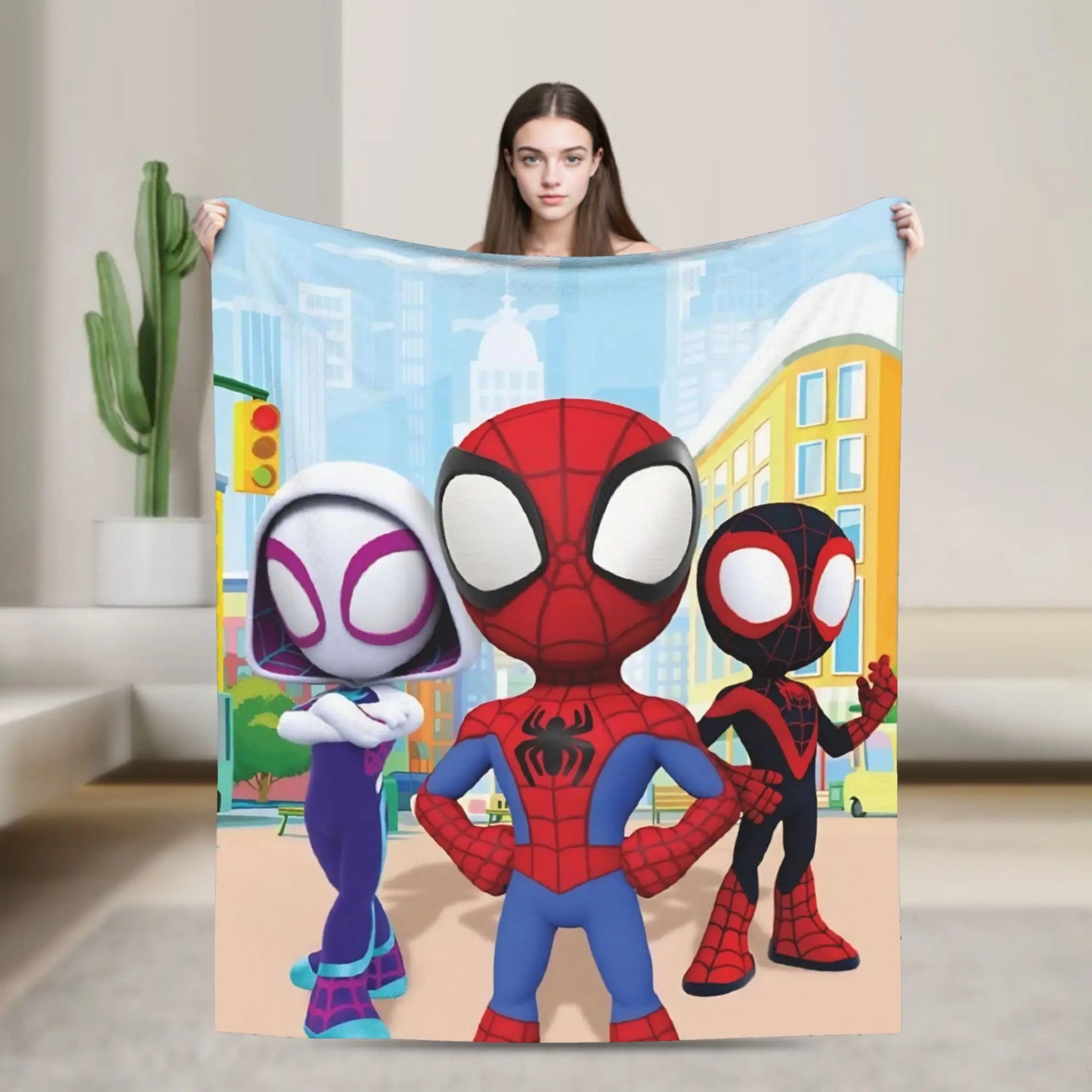 Spidey and Friends Blanket – Soft Children's Throw for Bed and Sofa