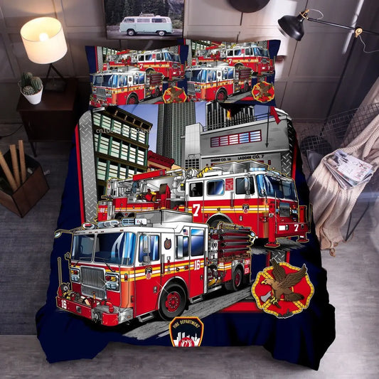 Ensemble de literie Pompiers Firefighter Truck Bedding Set