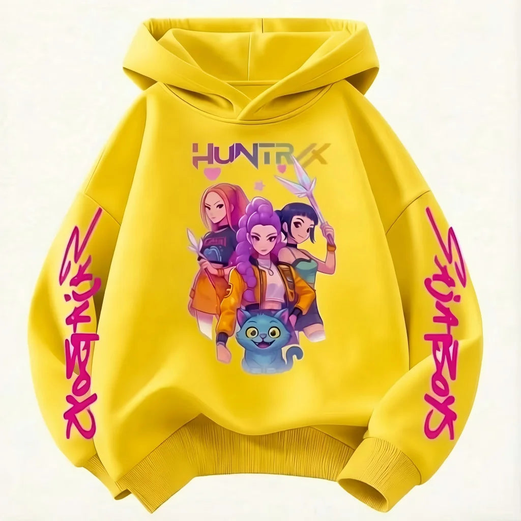 Hoodie Pop Hunter Fantasy pour Enfant – Chandail Anime à Capuchon