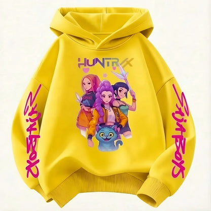 Hoodie Pop Hunter Fantasy pour Enfant – Chandail Anime à Capuchon