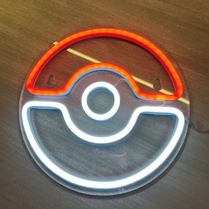 Enseigne Lumineuse LED Sphère Poke Ball