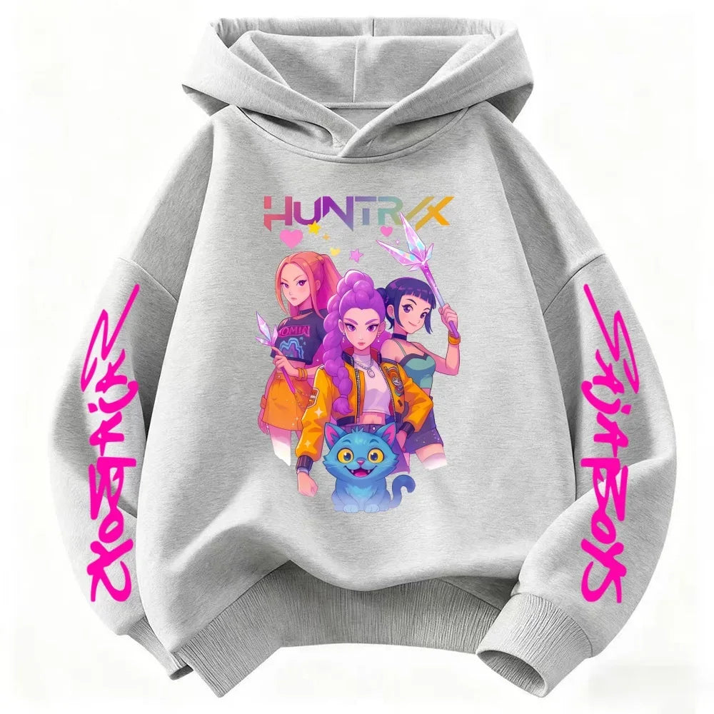 Hoodie Pop Hunter Fantasy pour Enfant – Chandail Anime à Capuchon