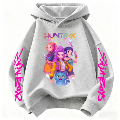 Hoodie Pop Hunter Fantasy pour Enfant – Chandail Anime à Capuchon