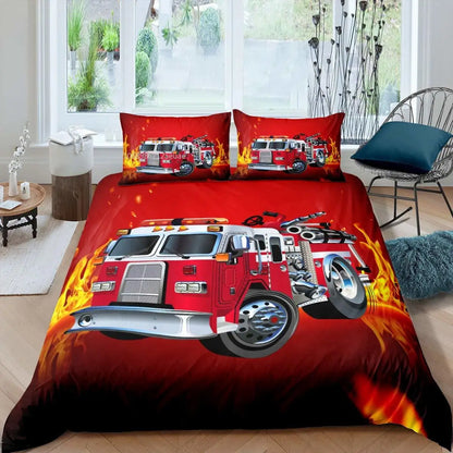Ensemble de literie Pompiers Firefighter Truck Bedding Set