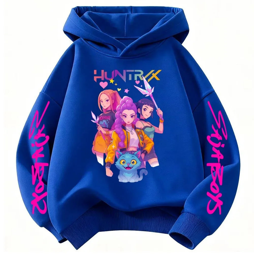Hoodie Pop Hunter Fantasy pour Enfant – Chandail Anime à Capuchon