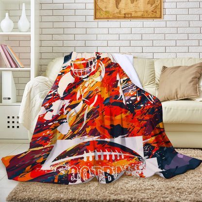 Couverture polaire Football Baseball Blanket